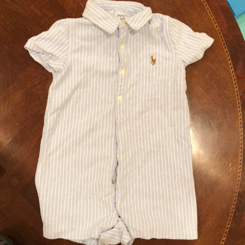 Polo Ralph Lauren blue baby boy romper